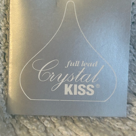 Boxed 1990 Jonal Full Lead Crystal Christmas Kiss Ornament Germany - Picture 5 of 8